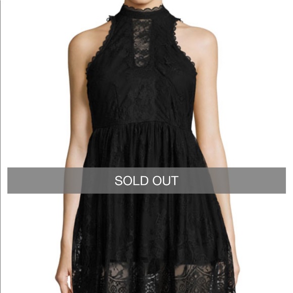 Neiman Marcus On the Road Black Lace Halter Dress - Picture 2 of 8